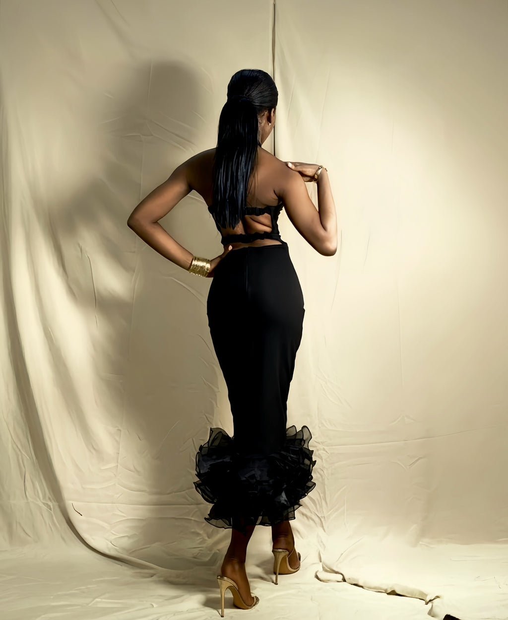 HALTER NECK ORGANZA KIM DRESS