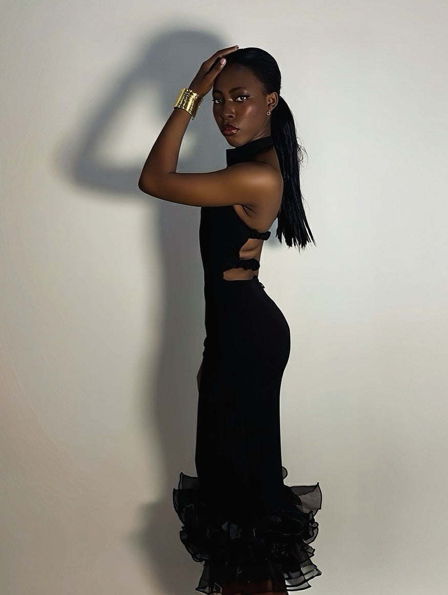 HALTER NECK ORGANZA KIM DRESS