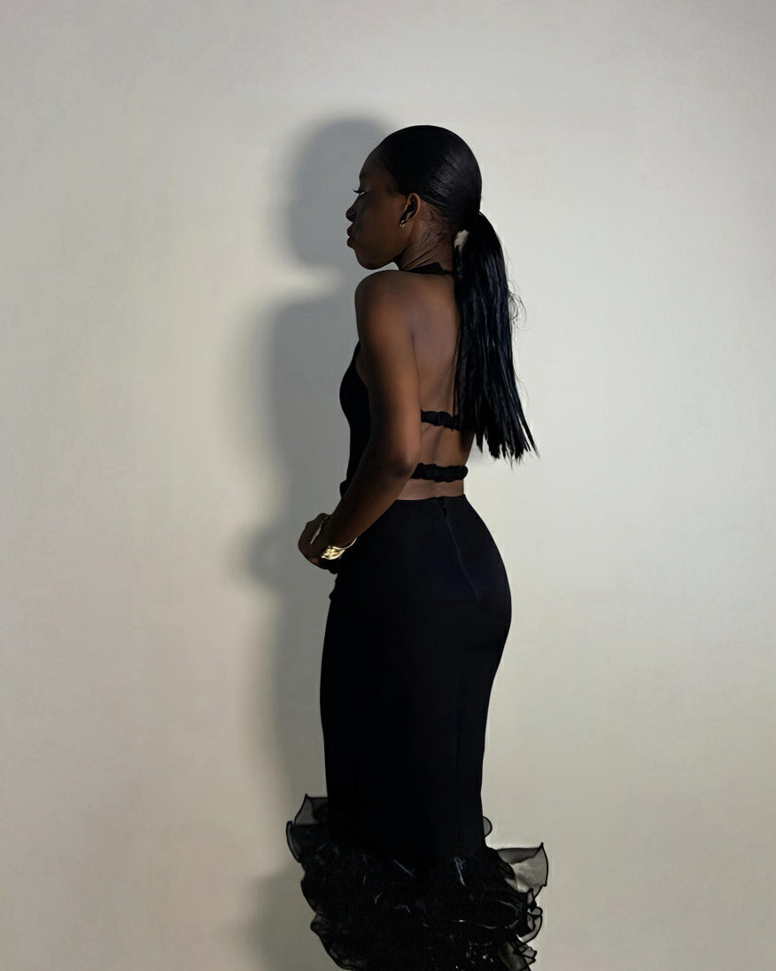 HALTER NECK ORGANZA KIM DRESS